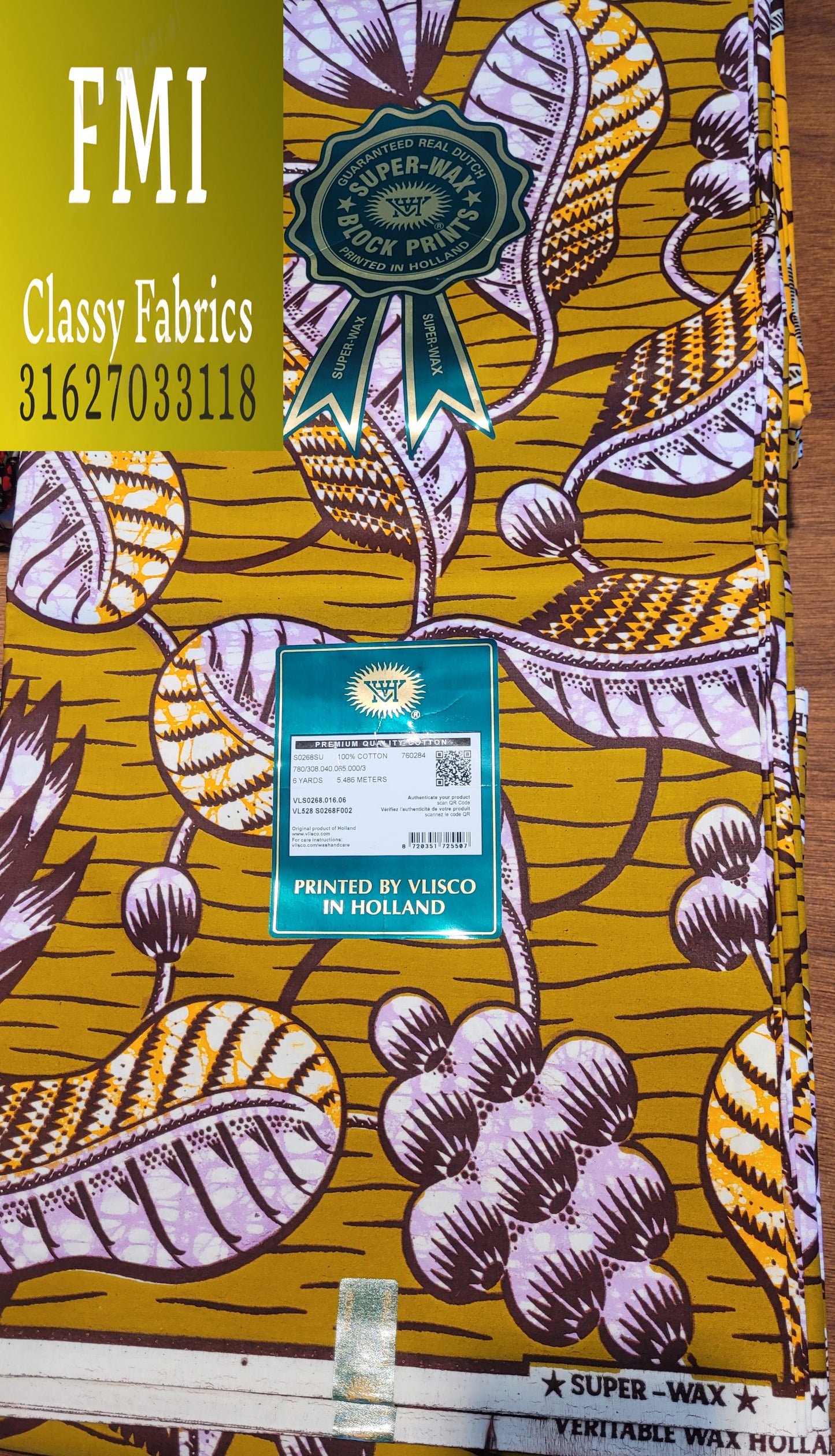 Latest Luxury Original Hollandaise Wax (made in Holland 🇳🇱 by Vlisco)