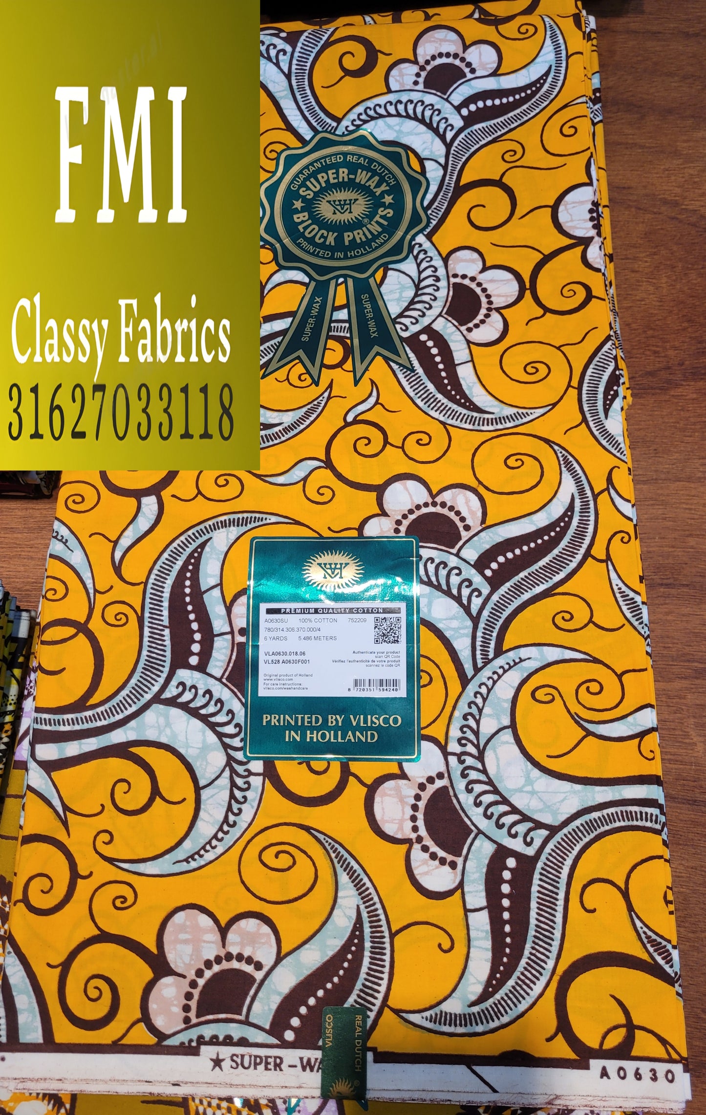 Latest Luxury Original Hollandaise Wax (made in Holland 🇳🇱 by Vlisco)
