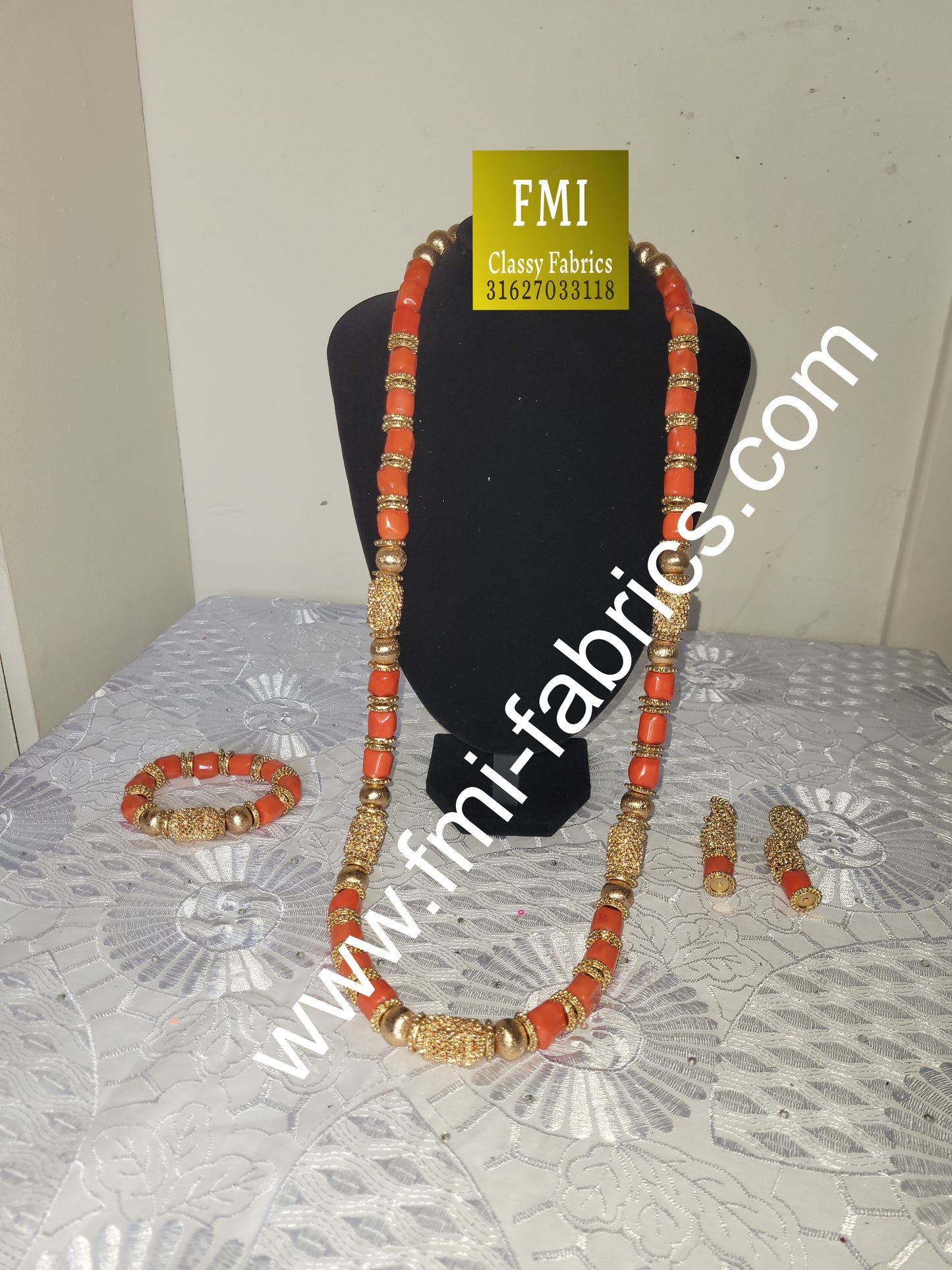 High Quality Coral Bead Set